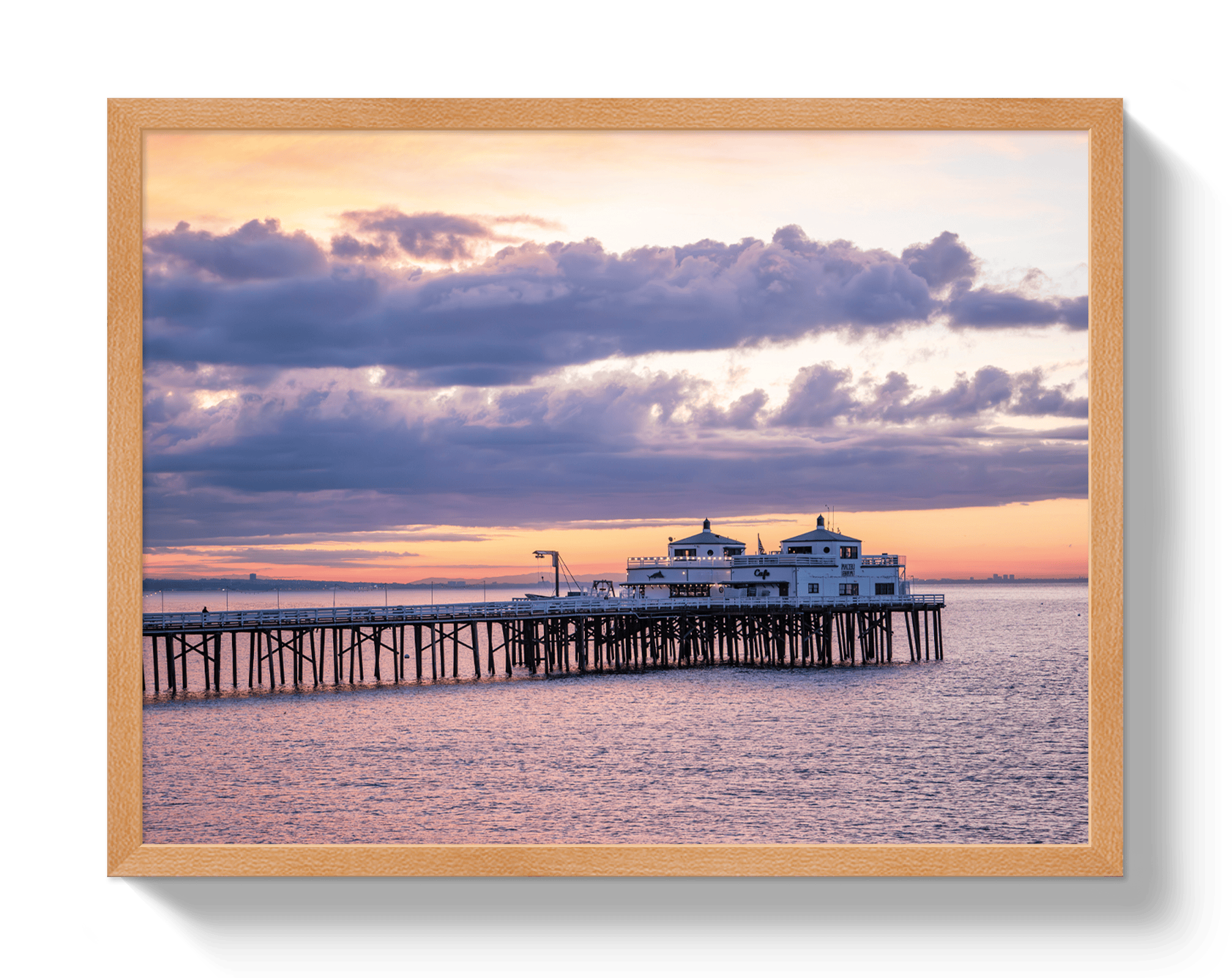 Johnny Vacay Oak / 11x14 / Full Bleed Malibu Pier