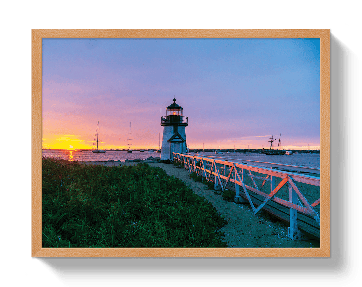 Johnny Vacay Oak / 11x14 / Full Bleed Nantucket Sunrise