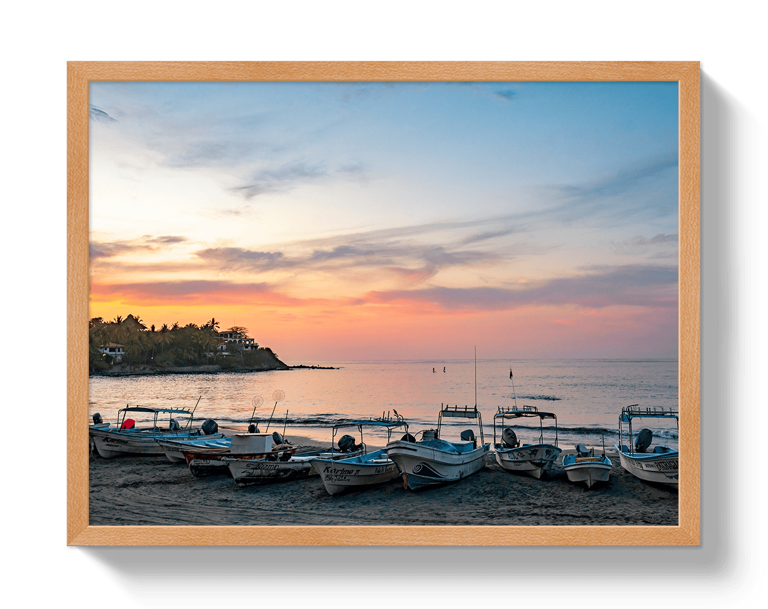 Johnny Vacay Oak / 11x14 / Full Bleed Fishing Village