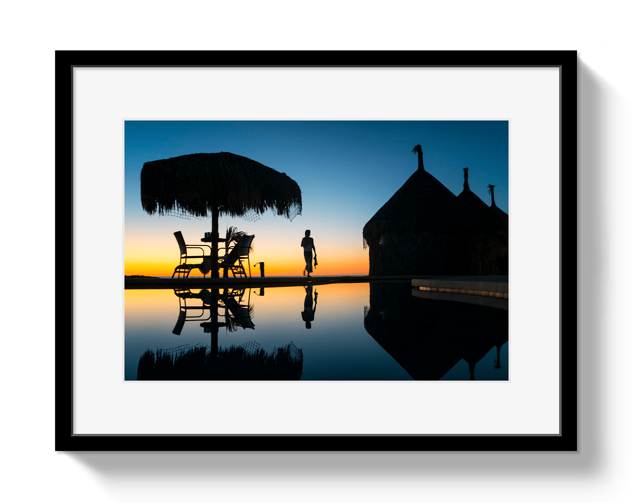 Johnny Vacay Black / 11x14 / Matte Twilight In Mexico