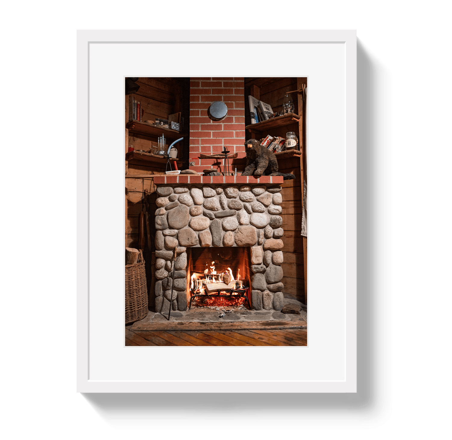 Johnny Vacay White / 11x14 / Matte Cozy Cabin