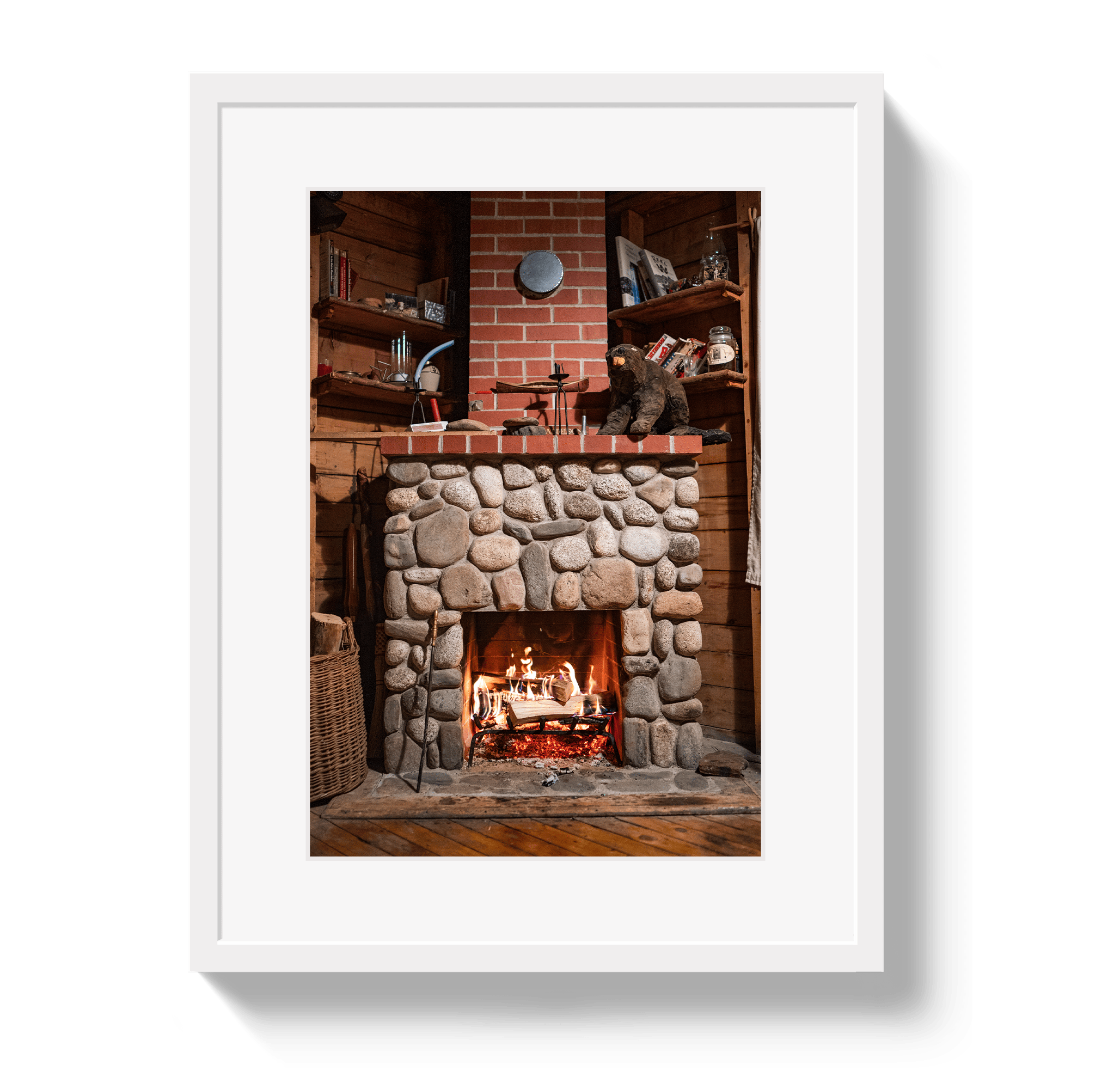 Johnny Vacay White / 11x14 / Matte Cozy Cabin