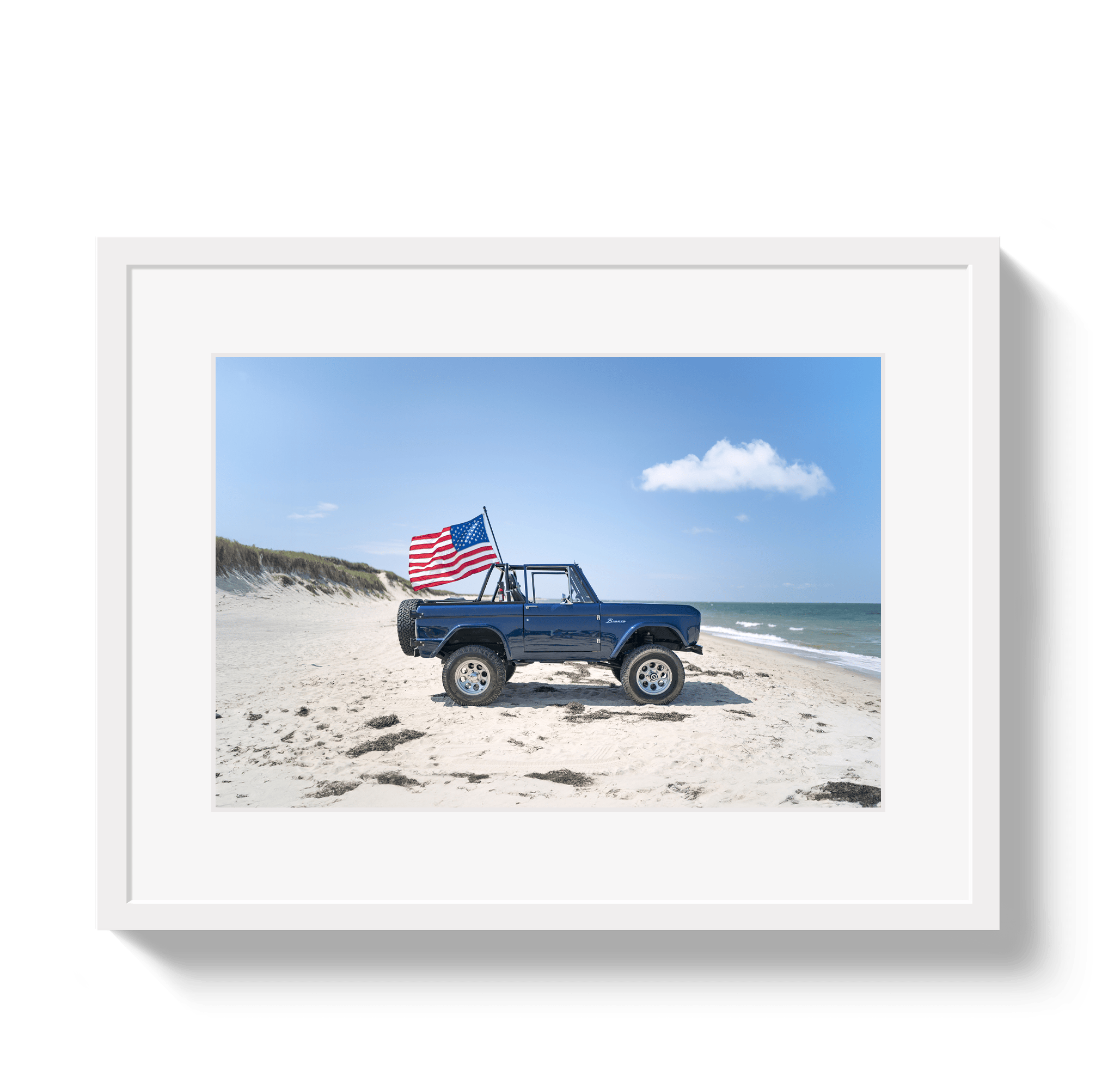 Johnny Vacay White / 11x14 / Matte American Bronco