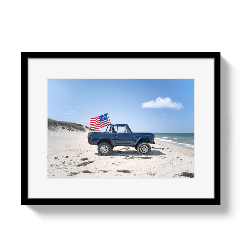 Johnny Vacay Black / 11x14 / Matte American Bronco