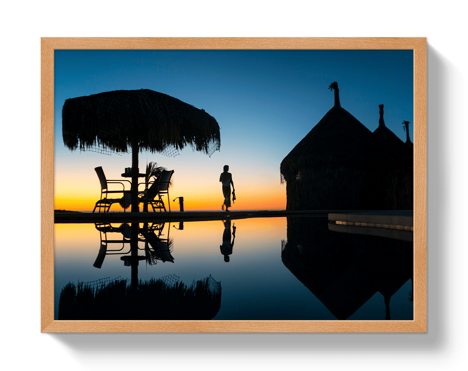 Johnny Vacay Oak / 11x14 / Full Bleed Twilight In Mexico