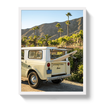Johnny Vacay White / 11x14 / Full Bleed Scout Palms
