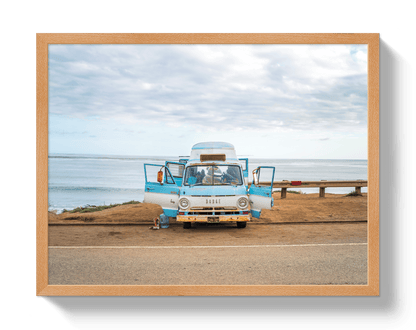 Johnny Vacay Oak / 11x14 / Full Bleed Vagabond Bus