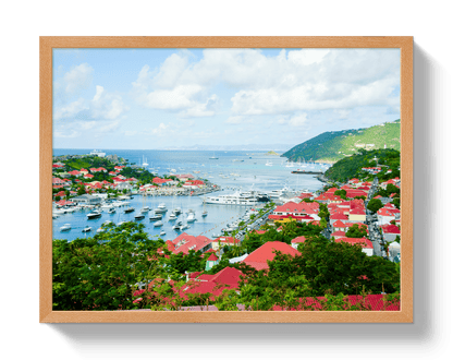 Johnny Vacay Oak / 11x14 / Full Bleed St Barths Harbor