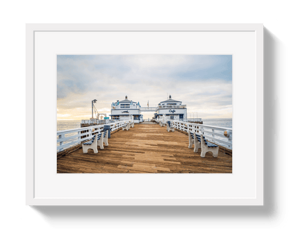 Johnny Vacay White / 11x14 / Matte Malibu Pier 2