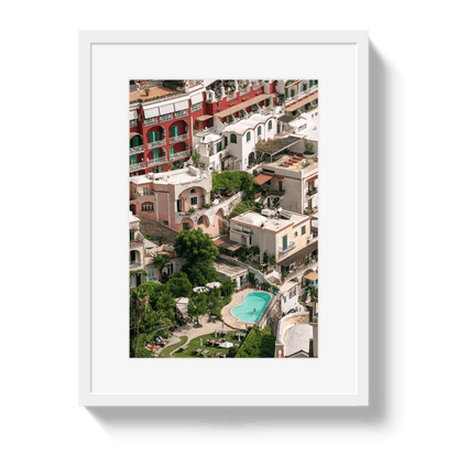Johnny Vacay White / 11x14 / Border Positano Pool