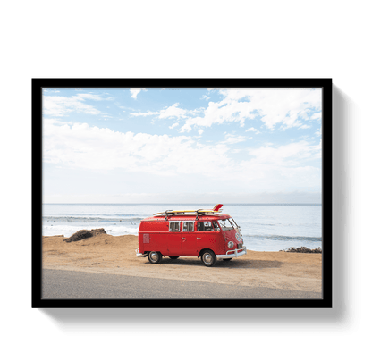 Johnny Vacay Black / 11x14 / Full Bleed Pacific Coast Bus