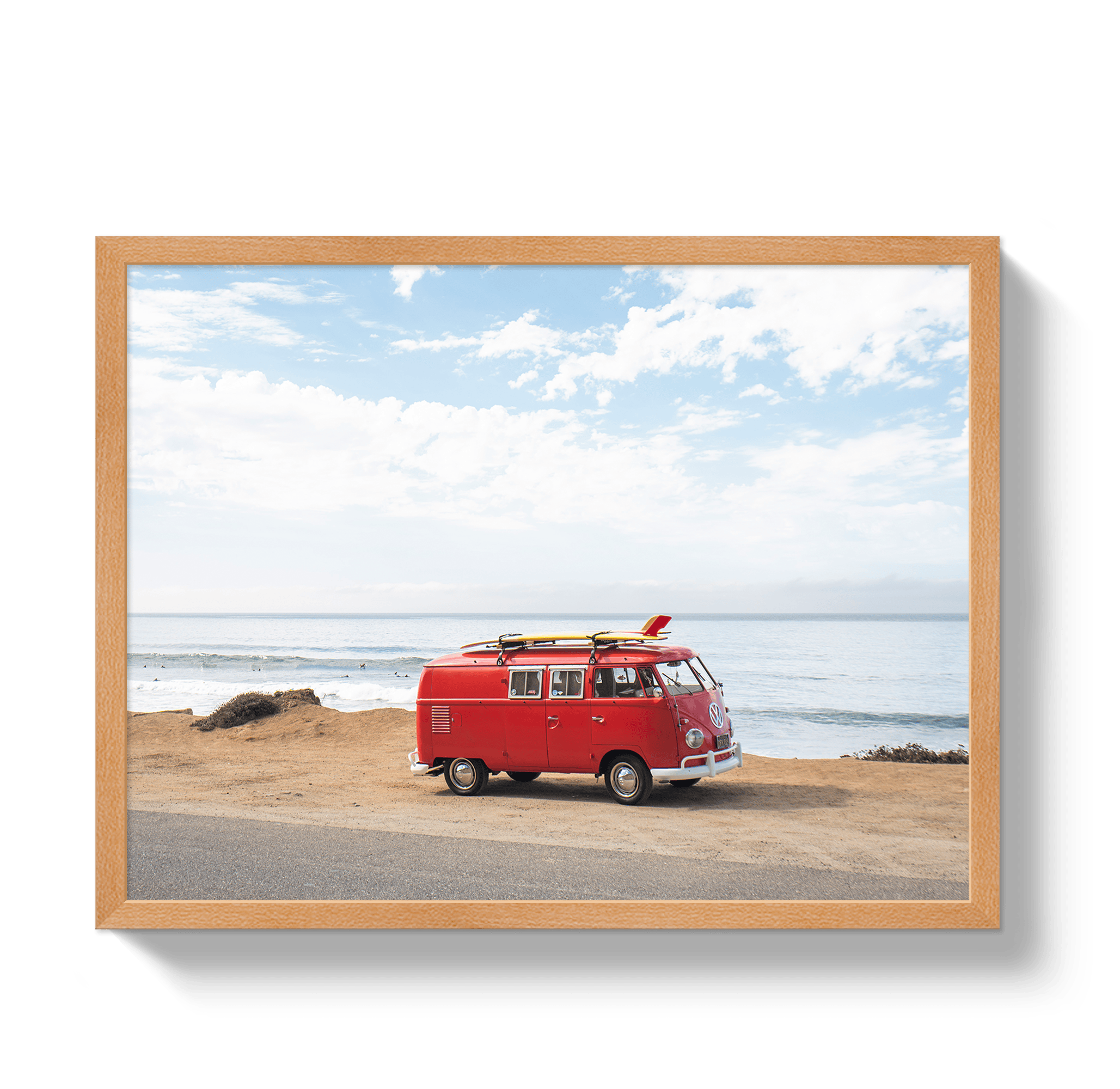 Johnny Vacay Oak / 11x14 / Full Bleed Pacific Coast Bus