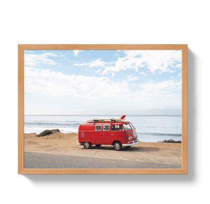 Johnny Vacay Oak / 11x14 / Full Bleed Pacific Coast Bus