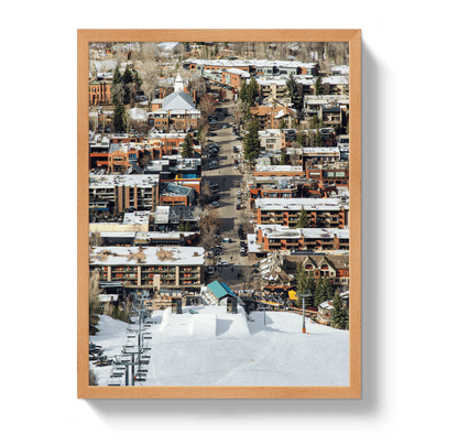 Johnny Vacay Oak / 11x14 / Full Bleed Aspen Ski Town