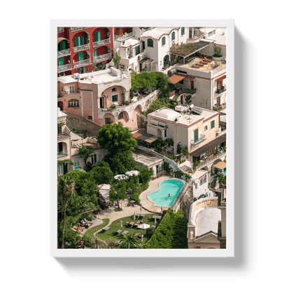 Johnny Vacay White / 11x14 / Full Bleed Positano Pool