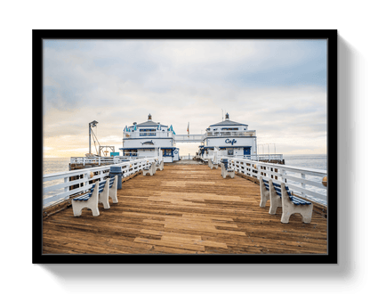 Johnny Vacay Black / 11x14 / Full Bleed Malibu Pier 2