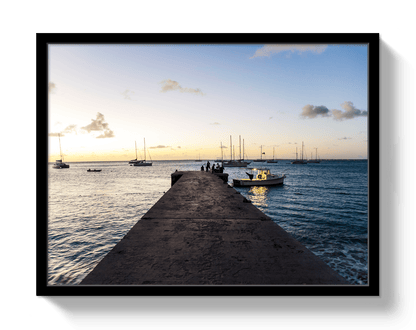 Johnny Vacay Black / 11x14 / Full Bleed Sunset Harbor