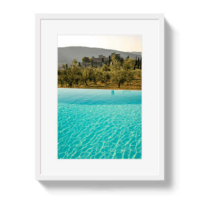 Johnny Vacay White / 11x14 / Border Tuscan Dream