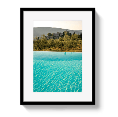 Johnny Vacay Black / 11x14 / Border Tuscan Dream