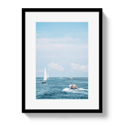 Johnny Vacay Black / 11x14 / Border Nantucket Rush Hour