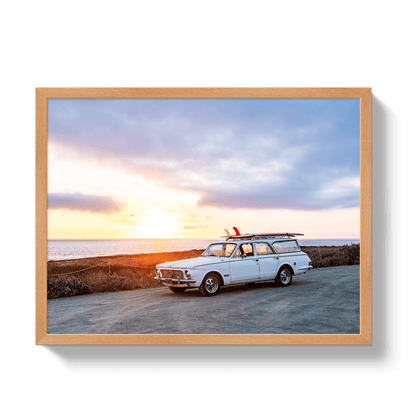 Johnny Vacay Oak / 11x14 / Full Bleed Sunset Surfer