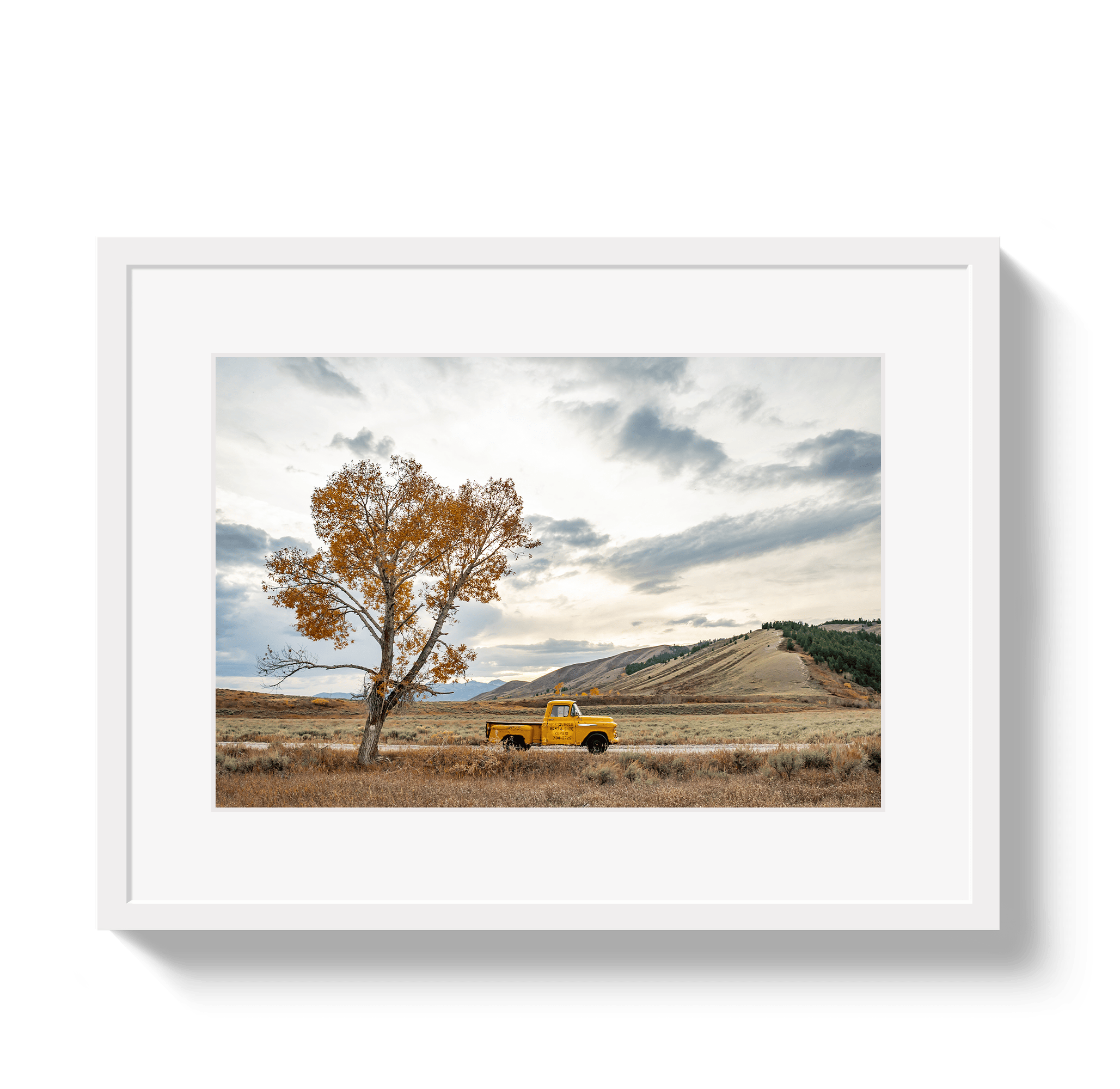 Johnny Vacay White / 11x14 / Matte Jackson Hole Pickup