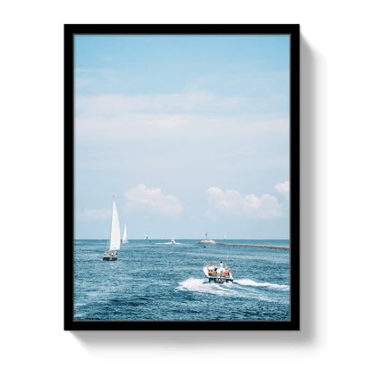 Johnny Vacay Black / 11x14 / Full Bleed Nantucket Rush Hour