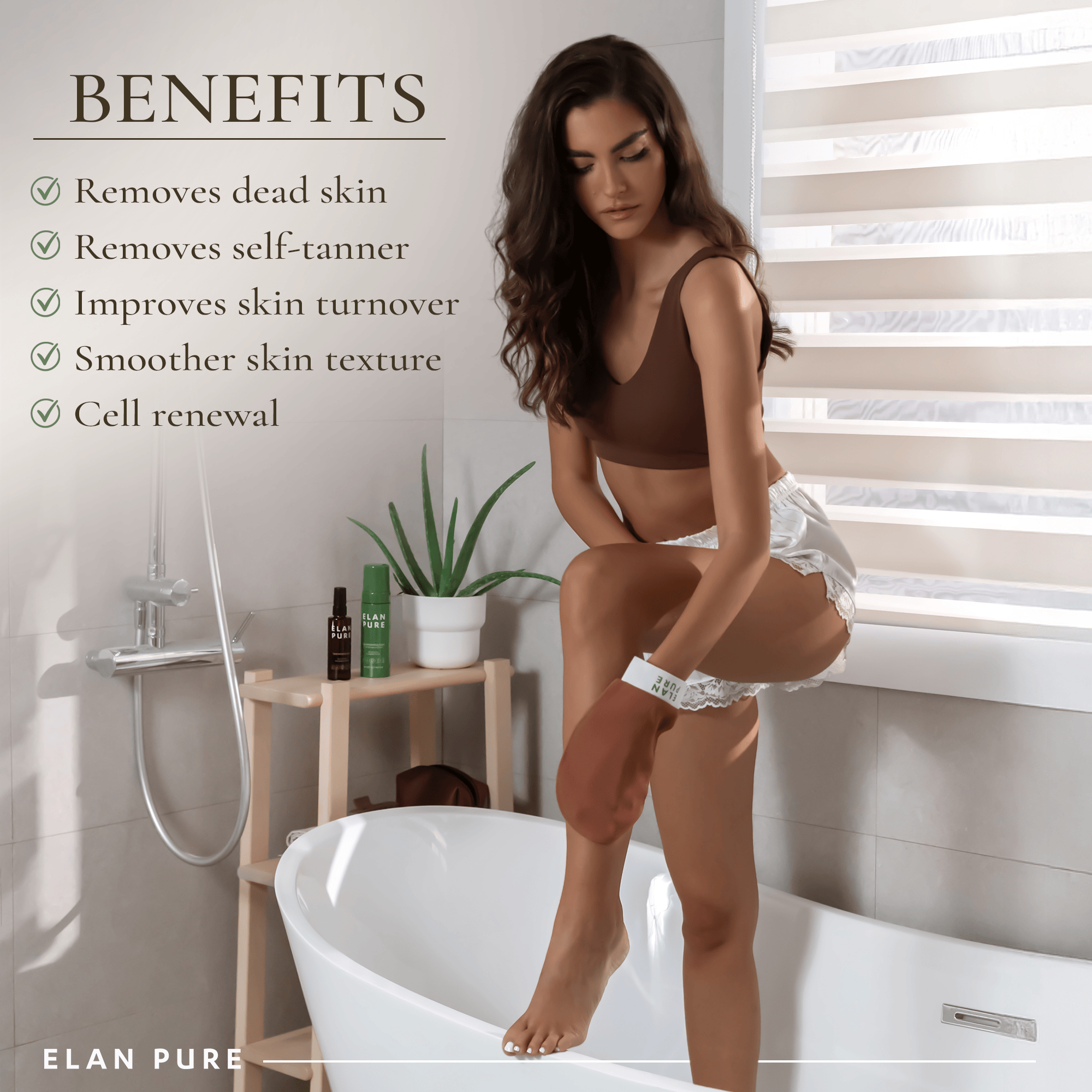 Elan Pure Self-Tanning Products Exfoliator Mitt