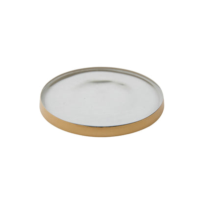Glass Accent Botanical Candle Plate