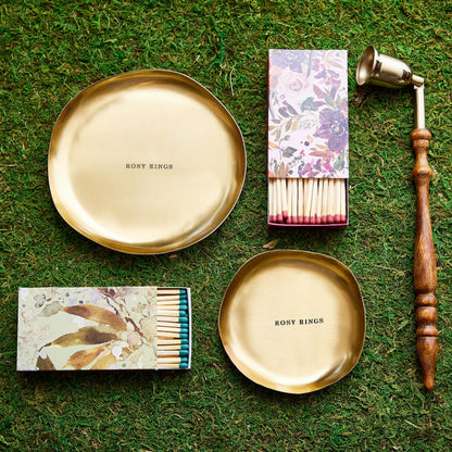 Gold Accent &amp; Signature Botanical Candle Plate
