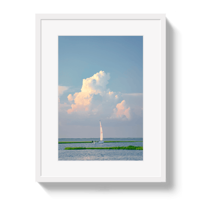 Johnny Vacay White / 11x14 / Border Sailing Through A Dream