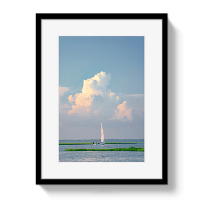 Johnny Vacay Black / 11x14 / Border Sailing Through A Dream