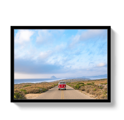 Johnny Vacay Black / 11x14 / Full Bleed Morro Bay Bus