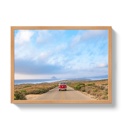 Johnny Vacay Oak / 11x14 / Full Bleed Morro Bay Bus