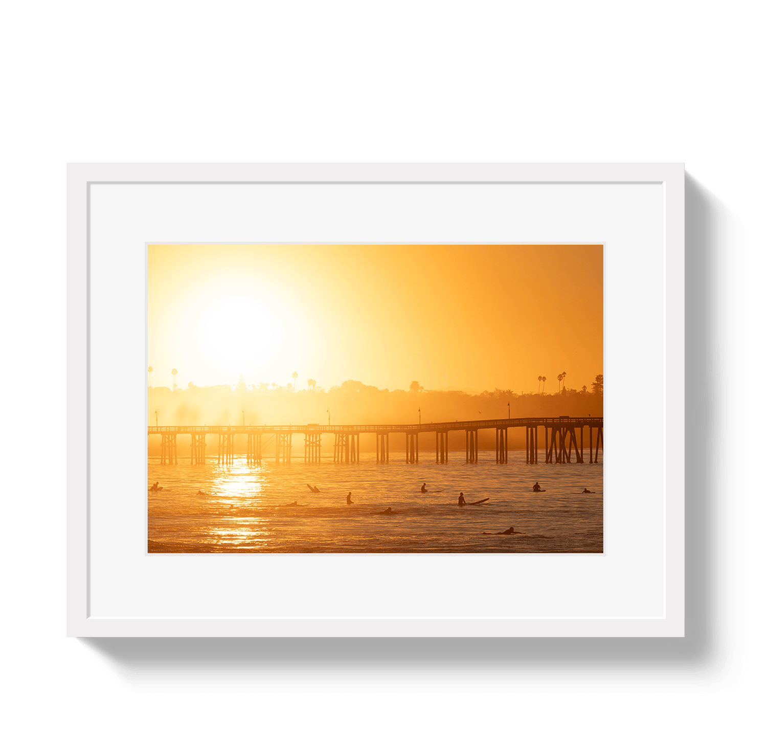 Johnny Vacay White / 11x14 / Matte Ventura Sunrise