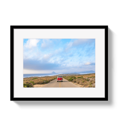 Johnny Vacay Black / 11x14 / Border Morro Bay Bus