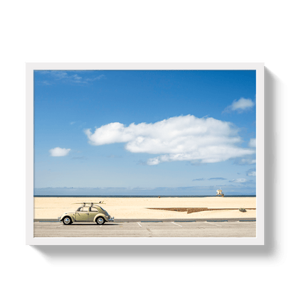 Johnny Vacay White / 11x14 / Full Bleed Beetle