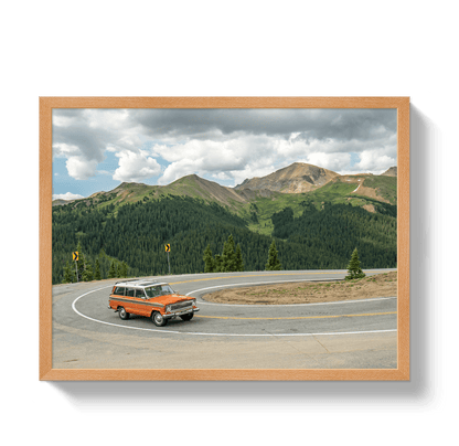 Johnny Vacay Oak / 11x14 / Full Bleed Mountain Wagoneer