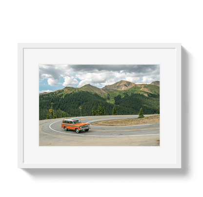 Johnny Vacay White / 11x14 / Border Mountain Wagoneer
