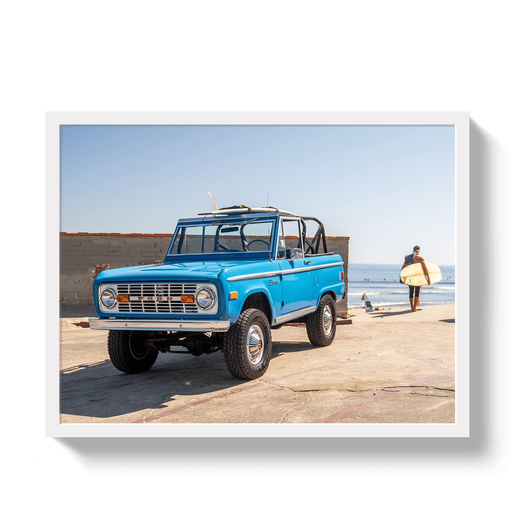Johnny Vacay White / 11x14 / Full Bleed Malibu Bronco 2