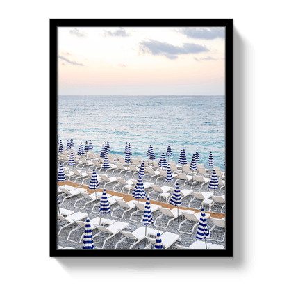 Johnny Vacay Black / 11x14 / Full Bleed Umbrella Beach