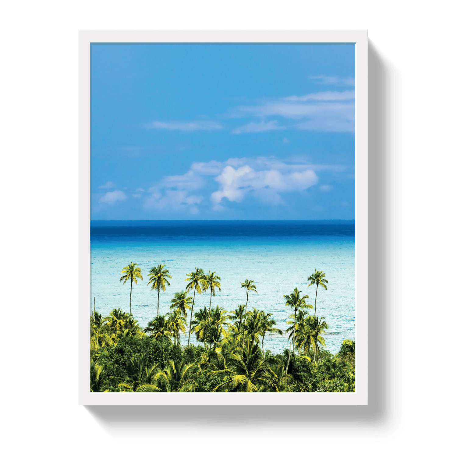 Johnny Vacay White / 11x14 / Full Bleed Dominican Dream