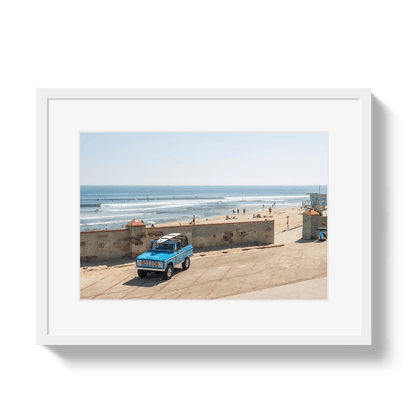 Johnny Vacay White / 11x14 / Border Malibu Bronco
