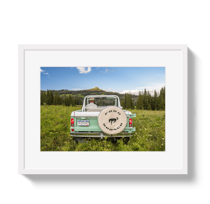 Johnny Vacay White / 11x14 / Border Mountain Ride View