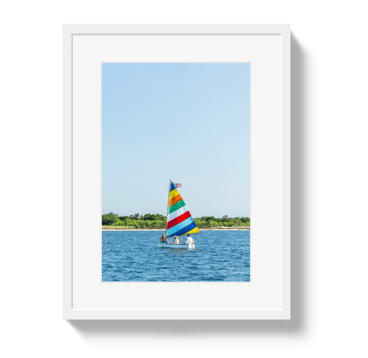 Johnny Vacay White / 11x14 / Matte Family Sail