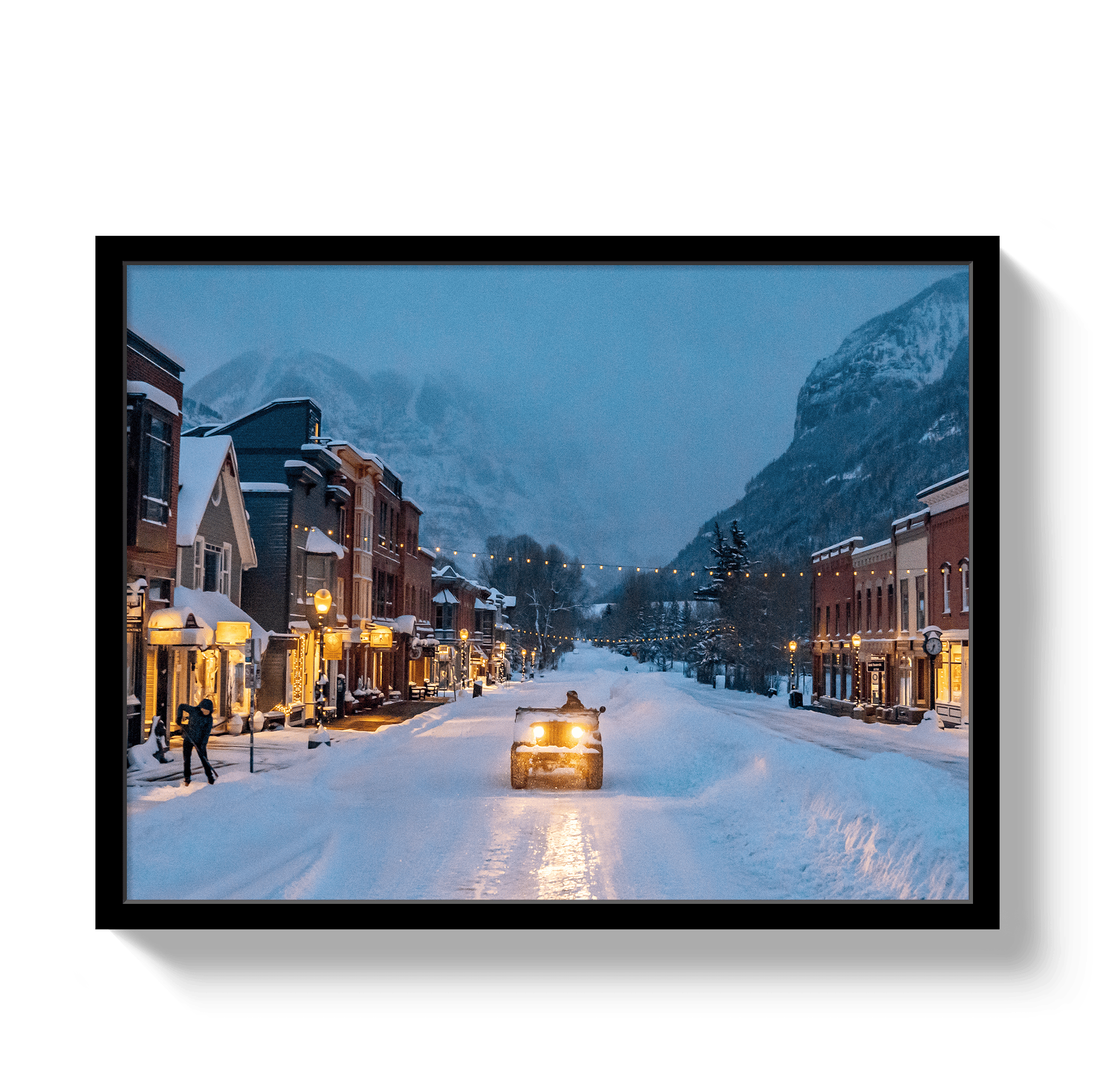 Johnny Vacay Black / 11x14 / Full Bleed Telluride Ride