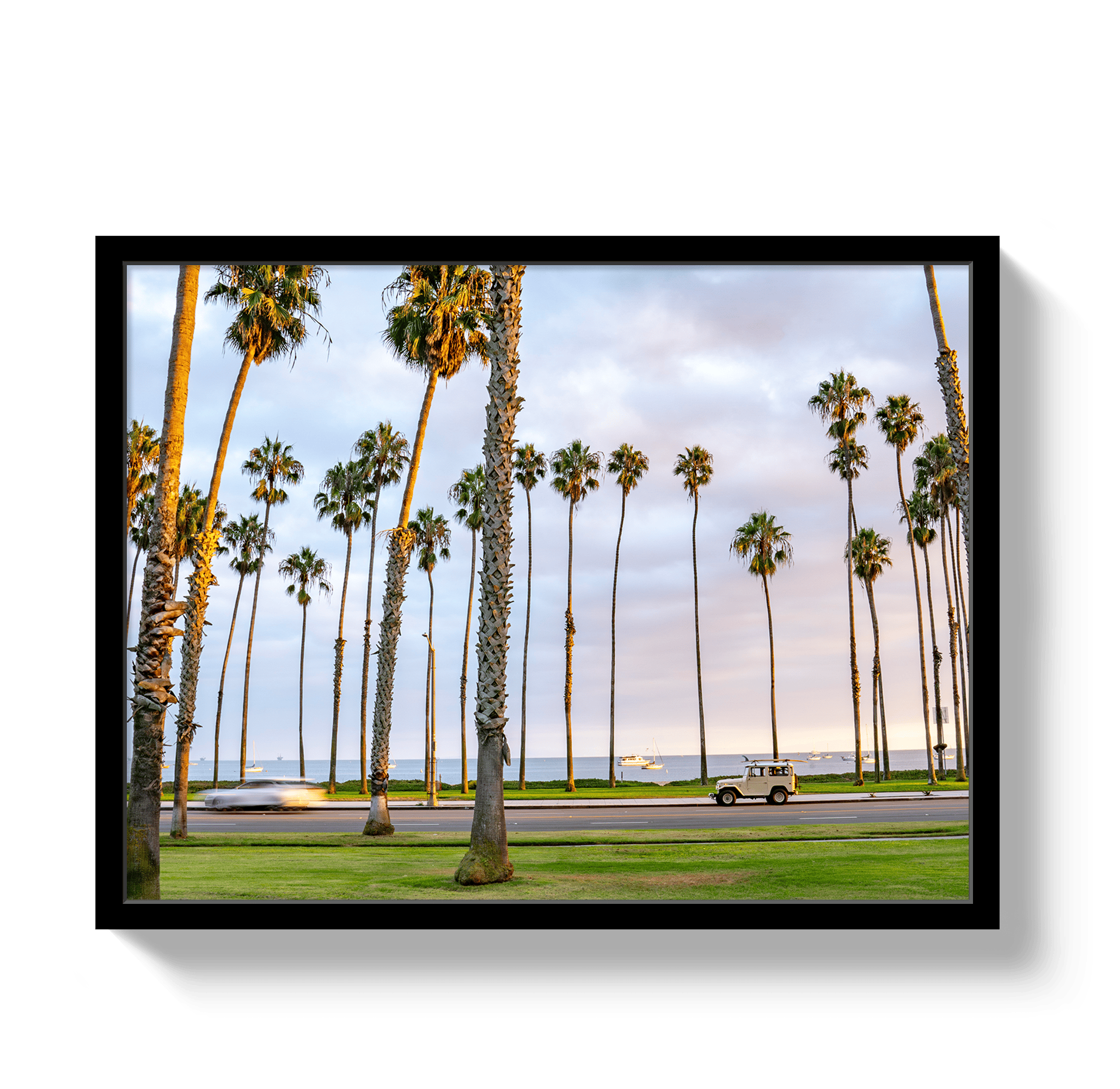 Johnny Vacay Black / 11x14 / Full Bleed Santa Barbara FJ