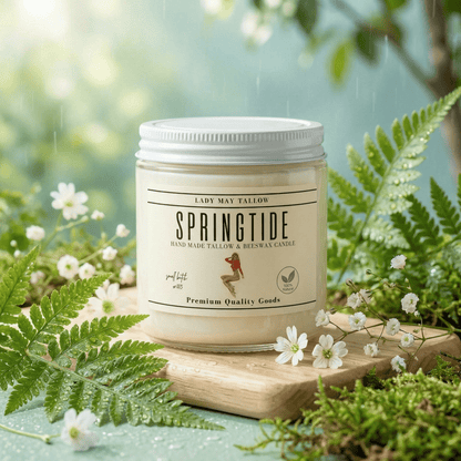 Lady May Tallow Candles Springtide Lady May "Classics" All Natural, Tallow &amp; Beeswax Candle