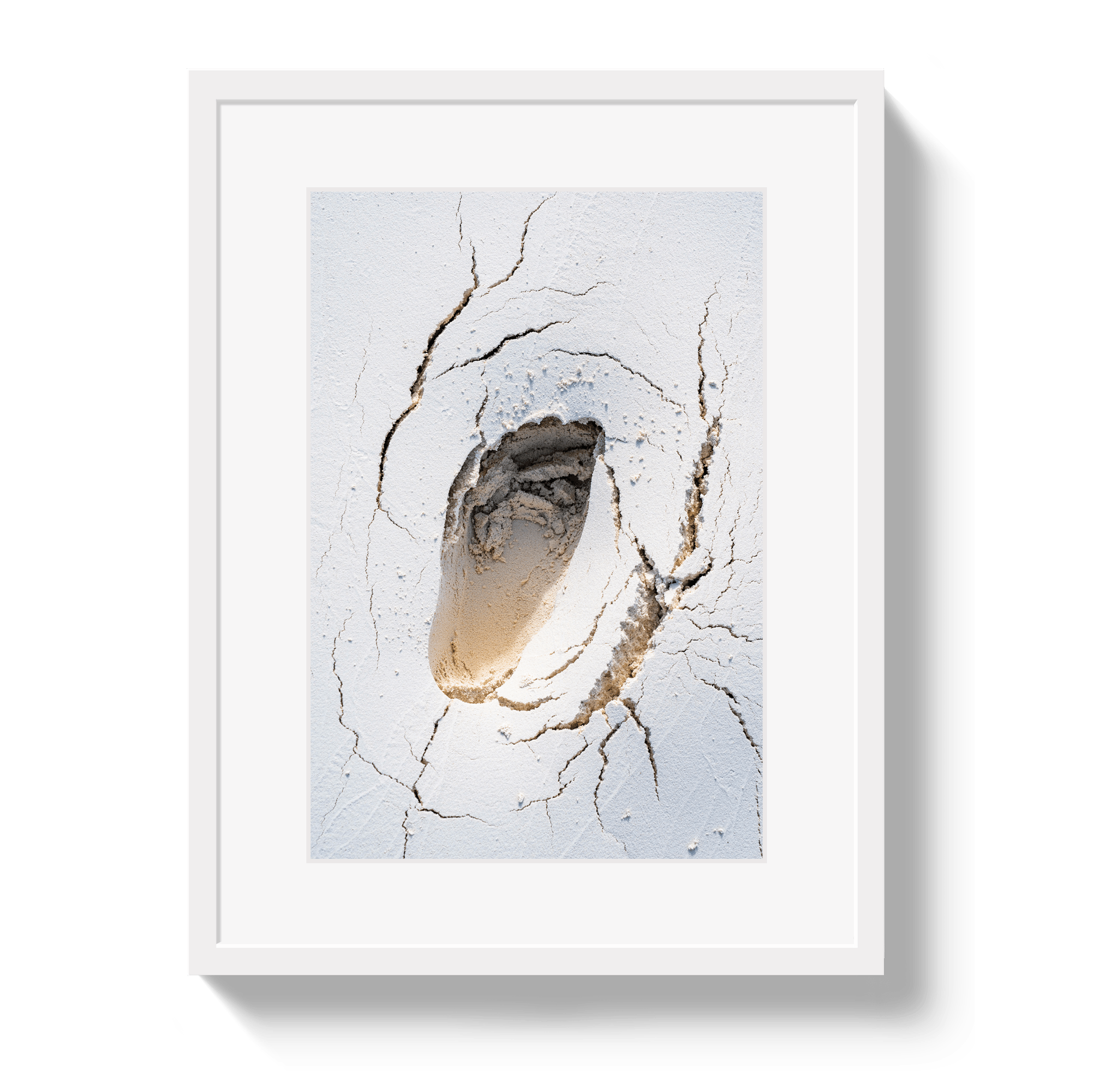 Johnny Vacay White / 11x14 / Matte Bahama Footprint