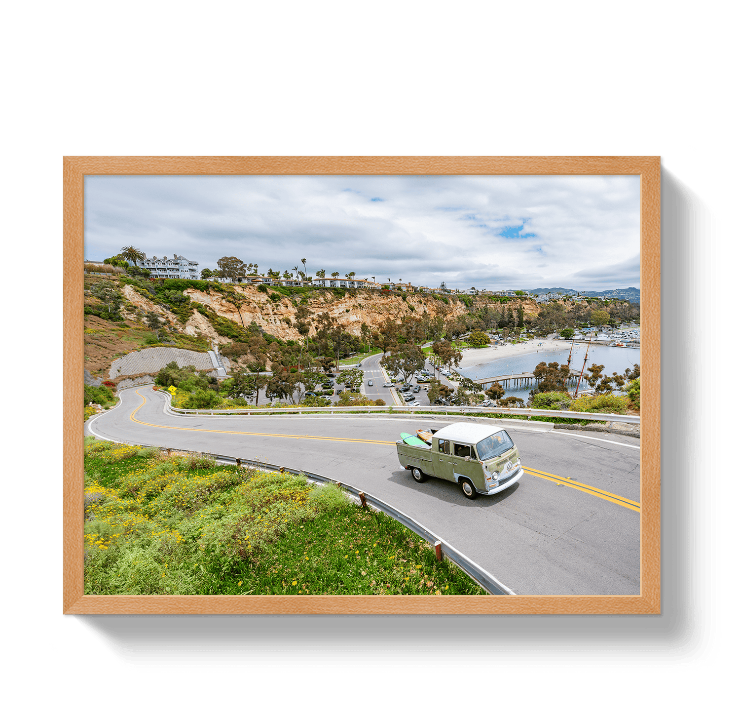 Johnny Vacay Oak / 11x14 / Full Bleed Dana Point Bus